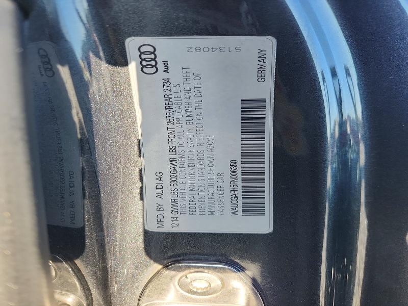 Продаж на аукціоні авто 2015 Audi S5, vin: WAUCGAFH5FN006350, номер лоту: 58920596