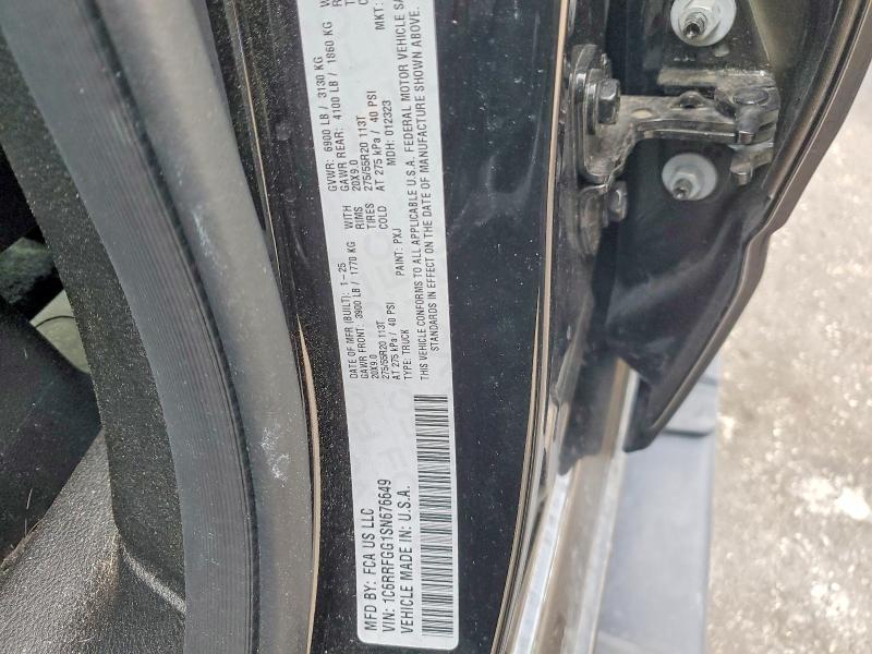 Продаж на аукціоні авто 2025 Ram 1500, vin: 1C6RRFGG1SN676649, номер лоту: 57907196