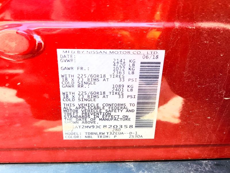 Продажа на аукционе авто 2018 Nissan Rogue, vin: 5N1AT2MV9JC820358, номер лота: 57545106