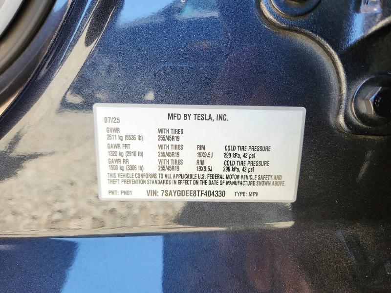 Продажа на аукционе авто 2026 Tesla Model Y, vin: 7SAYGDEE8TF404330, номер лота: 57397196