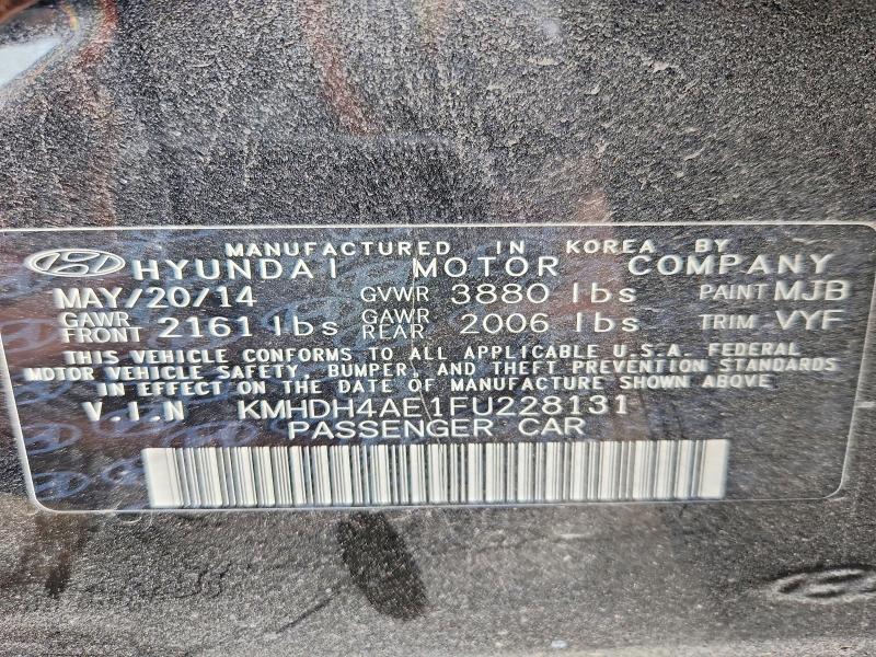 Продаж на аукціоні авто 2015 Hyundai Elantra, vin: KMHDH4AE1FU228131, номер лоту: 57718096