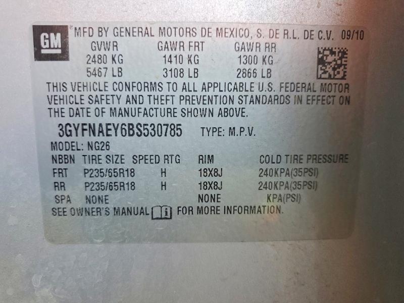 Aukcja sprzedaży 2011 Cadillac Srx, vin: 3GYFNAEY6BS530785, numer aukcji: 56186626