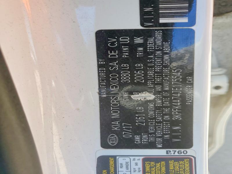 56108956 :رقم المزاد ، 3KPFK4A74JE175545 vin ، 2018 Kia Forte مزاد بيع