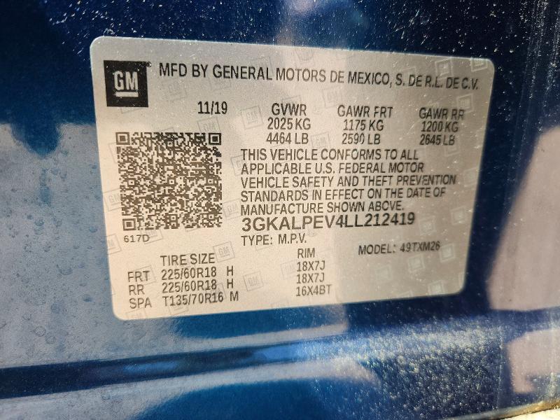 Aukcja sprzedaży 2020 Gmc Terrain, vin: 3GKALPEV4LL212419, numer aukcji: 55997136