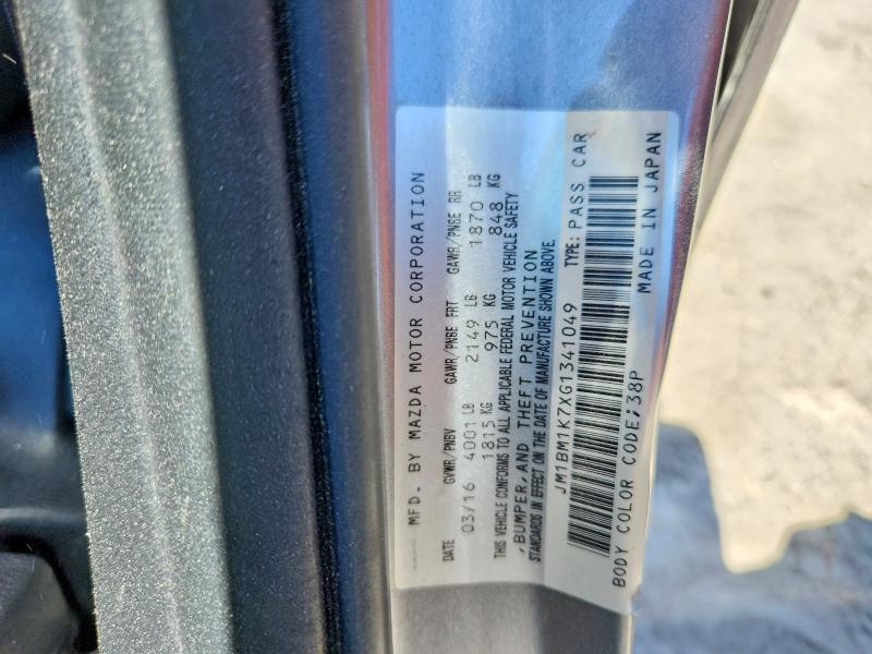 41634776 :رقم المزاد ، JM1BM1K7XG1341049 vin ، 2016 Mazda 3 مزاد بيع