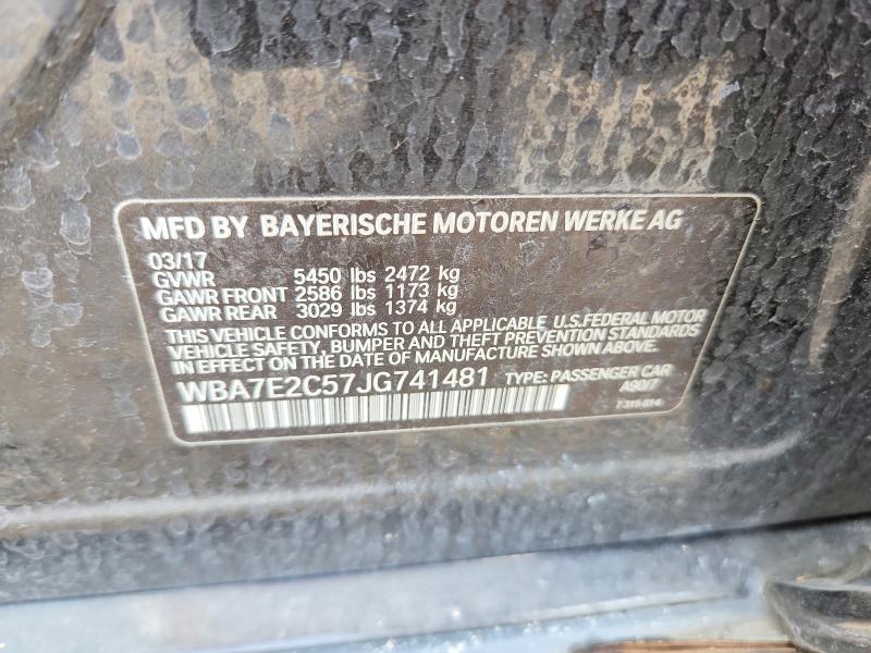 Продажа на аукционе авто 2018 Bmw 740, vin: WBA7E2C57JG741481, номер лота: 56978096