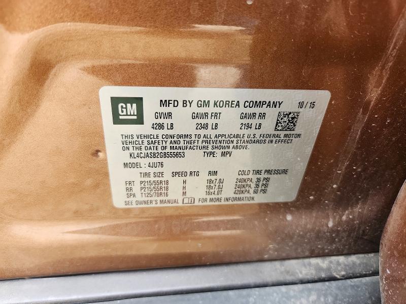 55505026 :رقم المزاد ، KL4CJASB2GB555653 vin ، 2016 Buick Encore مزاد بيع