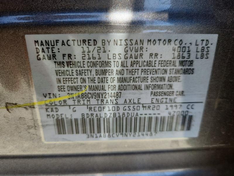 Продажа на аукционе авто 2022 Nissan Sentra, vin: 3N1AB8CV9NY214487, номер лота: 59343626