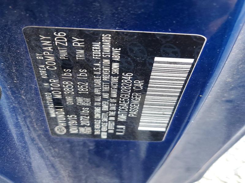2016 Hyundai Veloster მანქანა იყიდება აუქციონზე, vin: KMHTC6AE5GU282846, აუქციონის ნომერი: 57603626