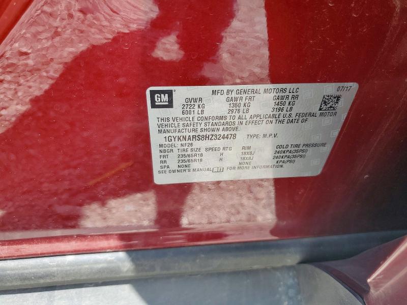 Продаж на аукціоні авто 2017 Cadillac Xt5, vin: 1GYKNARS8HZ324478, номер лоту: 55348076