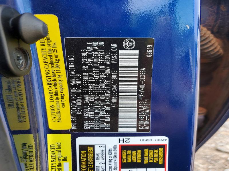 2010 Toyota Camry მანქანა იყიდება აუქციონზე, vin: 4T1BB3EK3AU119018, აუქციონის ნომერი: 58498166