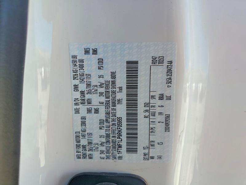 Продажа на аукционе авто 2024 Ford F150, vin: 1FTMF1LP9RKF05955, номер лота: 55500336