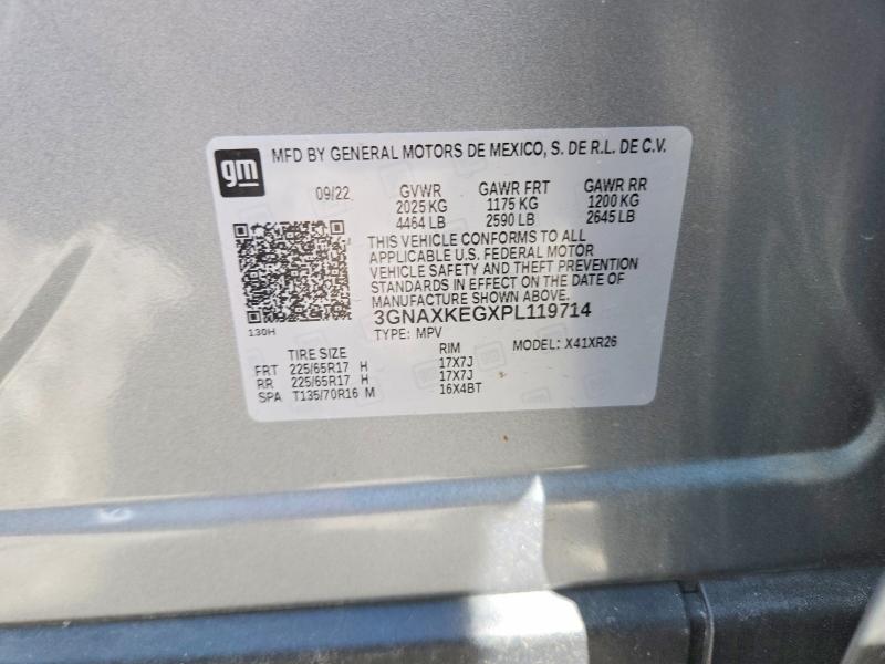 Продаж на аукціоні авто 2023 Chevrolet Equinox, vin: 3GNAXKEGXPL119714, номер лоту: 57997536