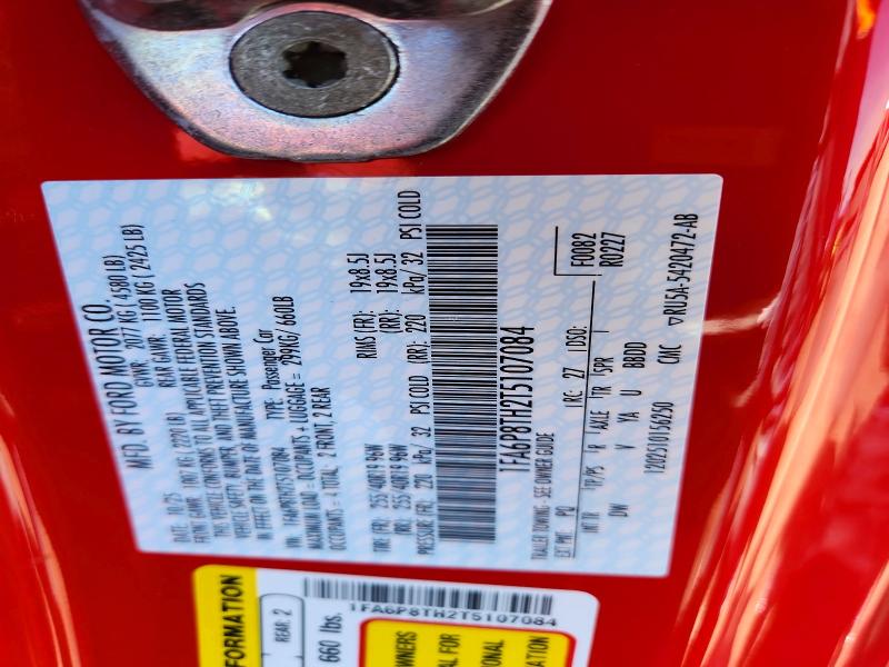 Продажа на аукционе авто 2026 Ford Mustang, vin: 1FA6P8TH2T5107084, номер лота: 57601586