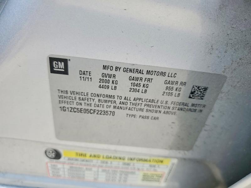 Aukcja sprzedaży 2012 Chevrolet Malibu, vin: 1G1ZC5E05CF223570, numer aukcji: 56614136