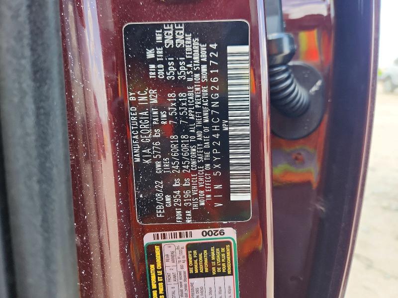 Продажа на аукционе авто 2022 Kia Telluride, vin: 5XYP24HC7NG261724, номер лота: 85460335