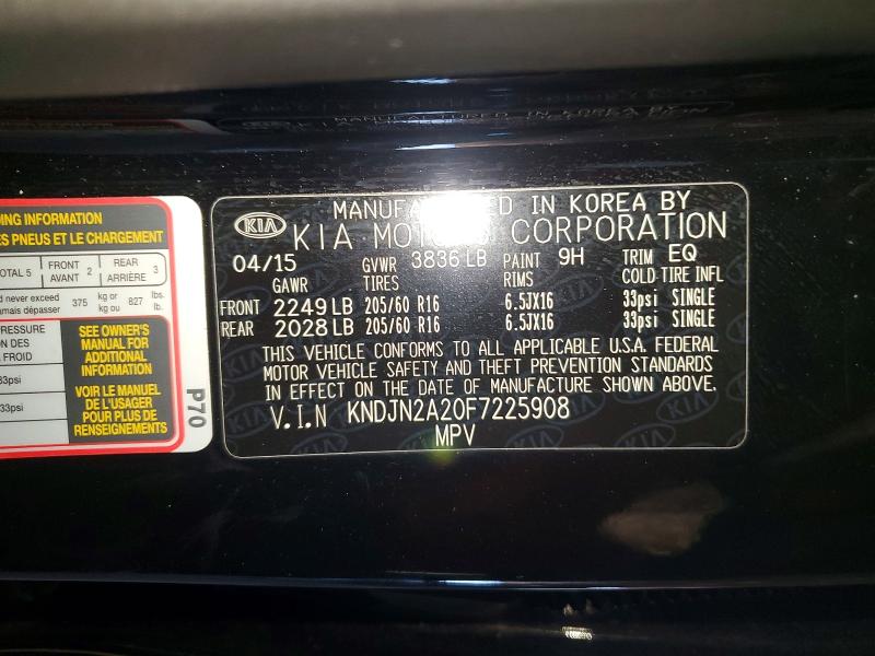 Продаж на аукціоні авто 2015 Kia Soul, vin: KNDJN2A20F7225908, номер лоту: 56528056