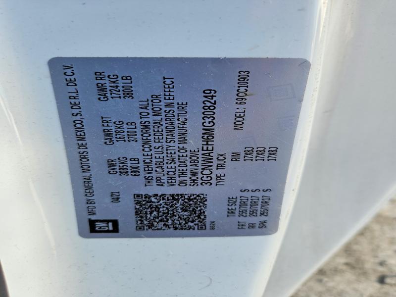 55783836 :رقم المزاد ، 3GCNWAEH6MG308249 vin ، 2021 Chevrolet Silverado مزاد بيع