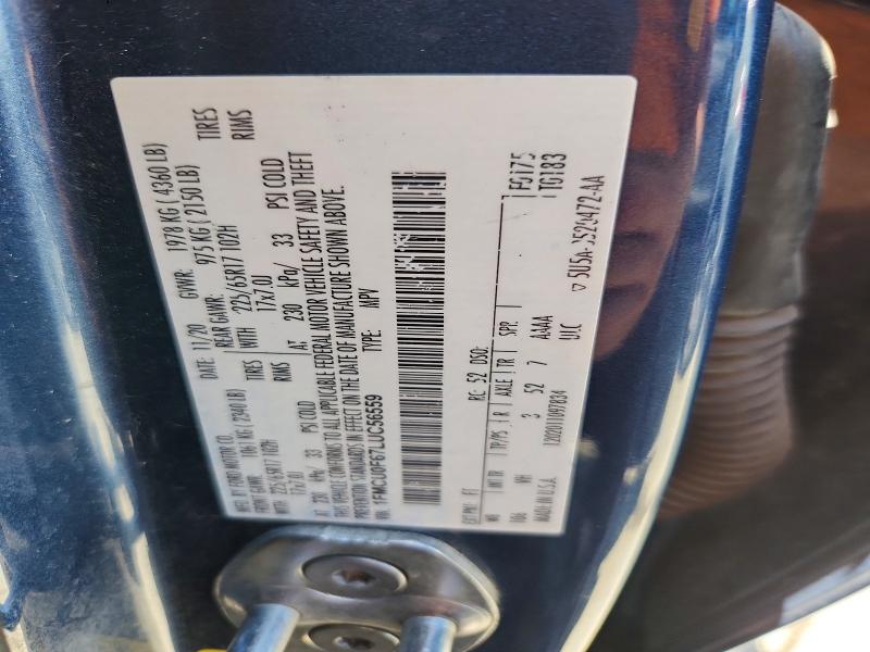 2020 Ford Escape მანქანა იყიდება აუქციონზე, vin: 1FMCU0F67LUC56559, აუქციონის ნომერი: 56842446