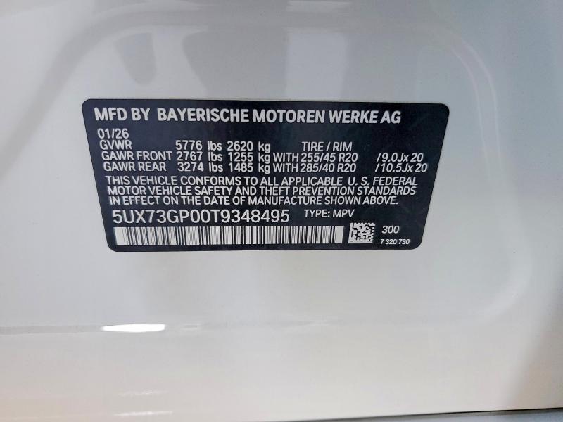 Aukcja sprzedaży 2026 Bmw X3, vin: 5UX73GP00T9348495, numer aukcji: 58474796
