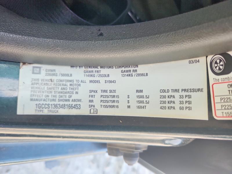 2004 Chevrolet Colorado მანქანა იყიდება აუქციონზე, vin: 1GCCS136348166453, აუქციონის ნომერი: 55716806