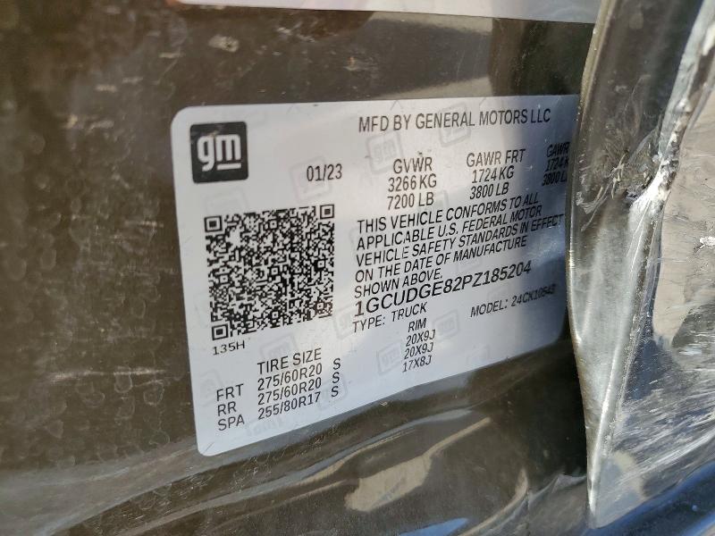 2023 Chevrolet Silverado მანქანა იყიდება აუქციონზე, vin: 1GCUDGE82PZ185204, აუქციონის ნომერი: 58458576
