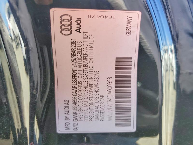Продаж на аукціоні авто 2013 Audi A5, vin: WAUVFAFR4DA000998, номер лоту: 56894866
