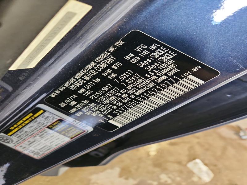 55071856 :رقم المزاد ، 5XYZUDLB1EG210771 vin ، 2014 Hyundai Santa Fe Sport مزاد بيع
