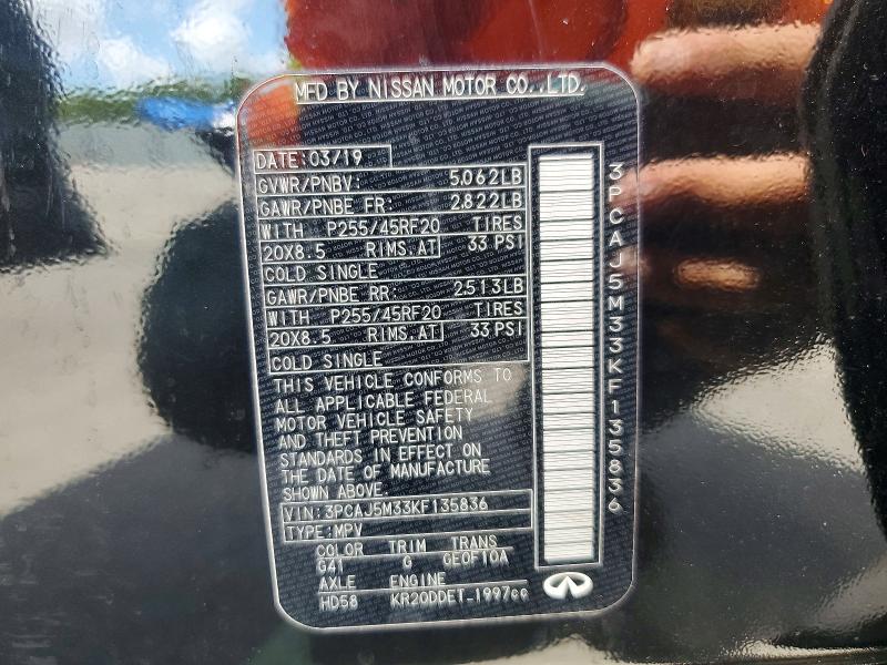 Продаж на аукціоні авто 2019 Infiniti Qx50, vin: 3PCAJ5M33KF135836, номер лоту: 56560926