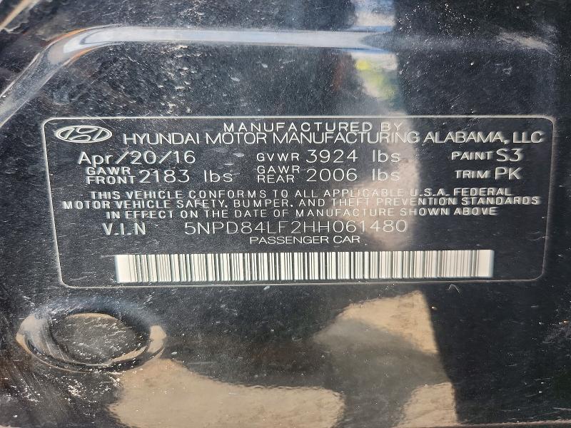 Продаж на аукціоні авто 2017 Hyundai Elantra, vin: 5NPD84LF2HH061480, номер лоту: 57160516