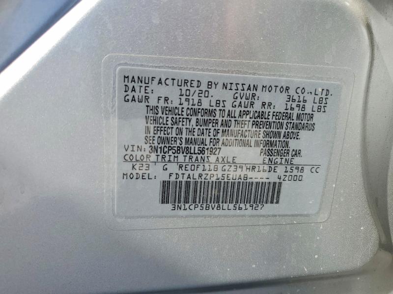 Aukcja sprzedaży 2020 Nissan Kicks, vin: 3N1CP5BV8LL561927, numer aukcji: 55553676