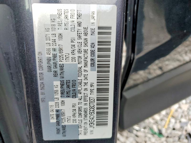 Aukcja sprzedaży 2016 Mazda Cx-5, vin: JM3KE4CY6G0807837, numer aukcji: 57829776