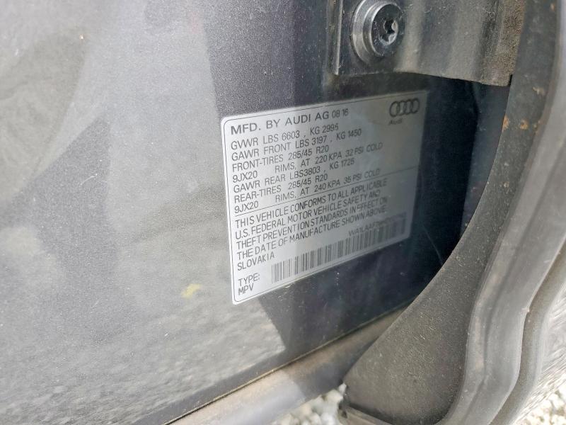 Продажа на аукционе авто 2017 Audi Q7, vin: WA1LAAF78HD027143, номер лота: 58564116