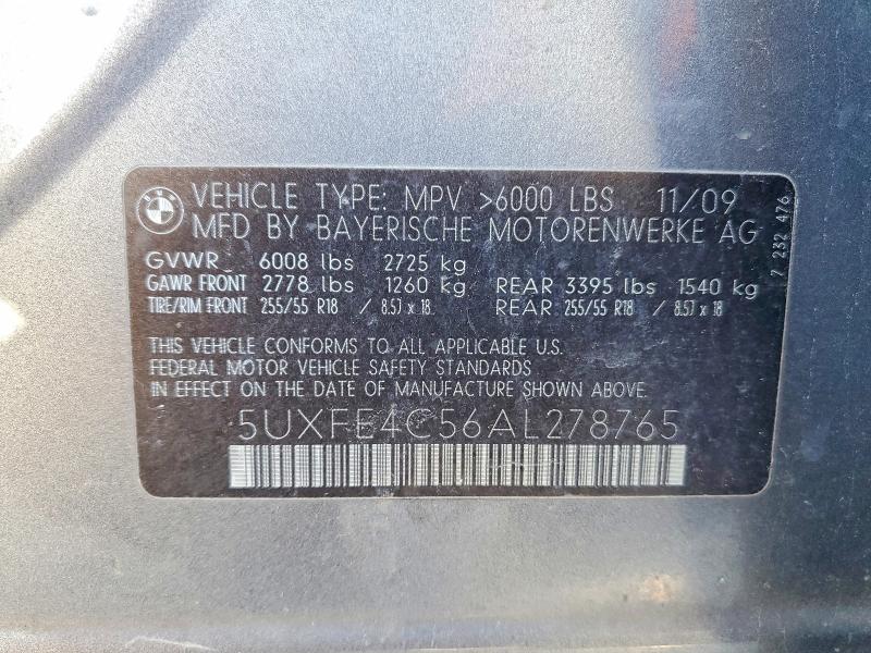 Продажа на аукционе авто 2010 Bmw X5, vin: 5UXFE4C56AL278765, номер лота: 55402096