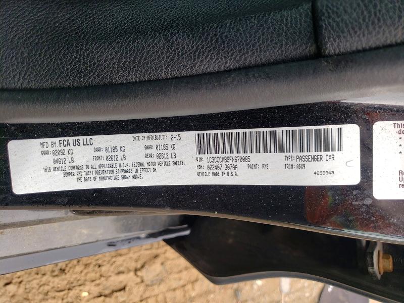 Aukcja sprzedaży 2015 Chrysler 200, vin: 1C3CCCAB9FN670085, numer aukcji: 58126986