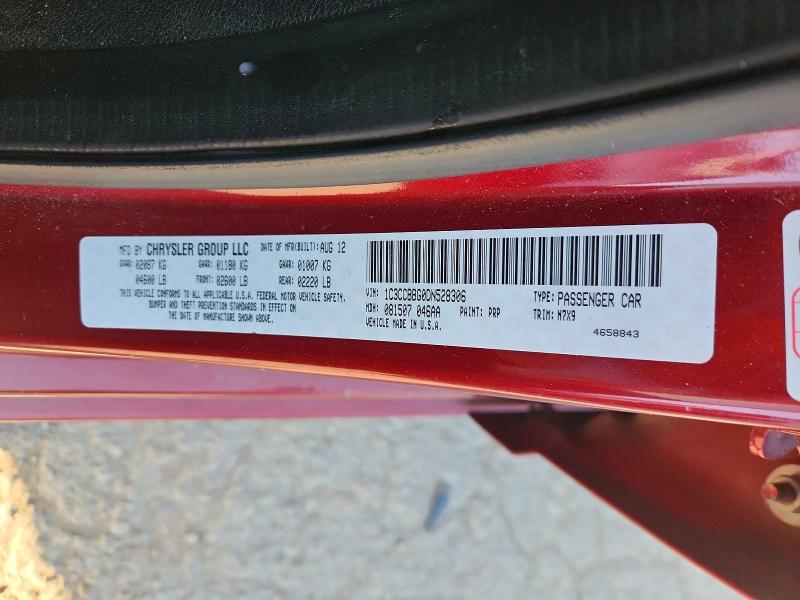 57226046 :رقم المزاد ، 1C3CCBBG0DN528306 vin ، 2013 Chrysler 200 مزاد بيع