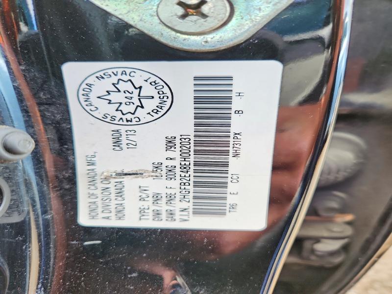 Aukcja sprzedaży 2014 Honda Civic, vin: 2HGFB2E48EH002031, numer aukcji: 55815956