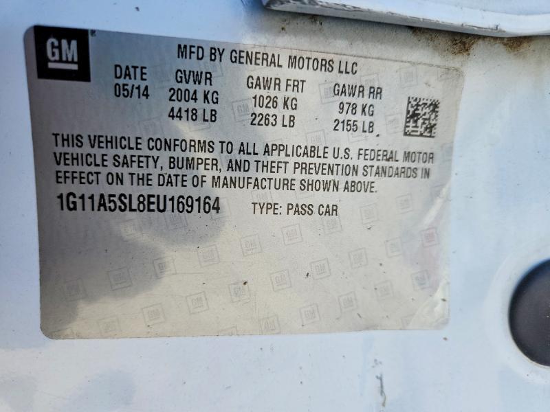 Aukcja sprzedaży 2014 Chevrolet Malibu, vin: 1G11A5SL8EU169164, numer aukcji: 57777076