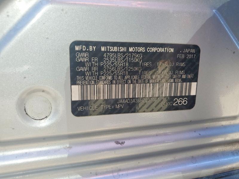 Продаж на аукціоні авто 2017 Mitsubishi Outlander, vin: JA4AD3A36HZ037011, номер лоту: 57953876