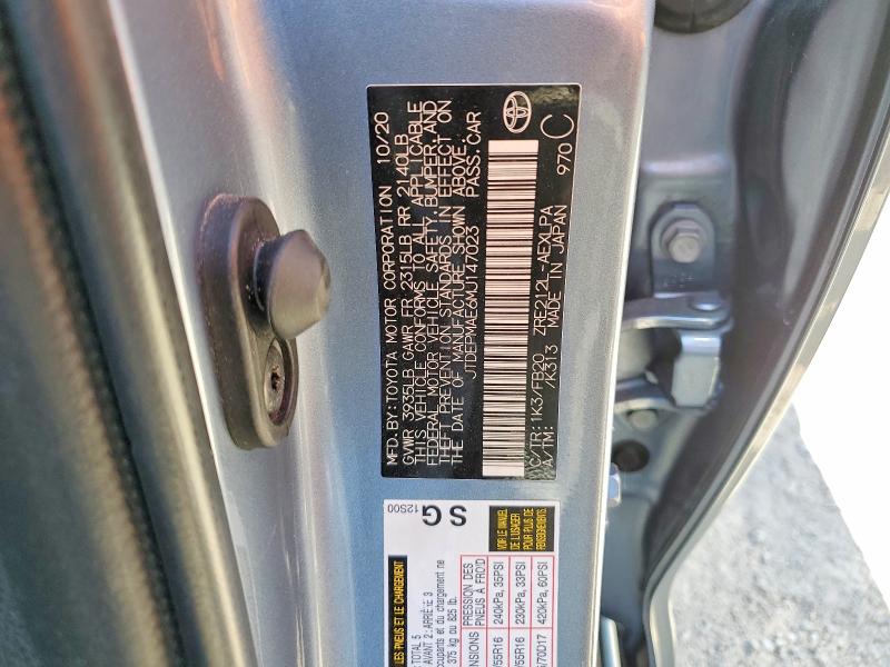 Продаж на аукціоні авто 2021 Toyota Corolla, vin: JTDEPMAE6MJ147023, номер лоту: 55336376