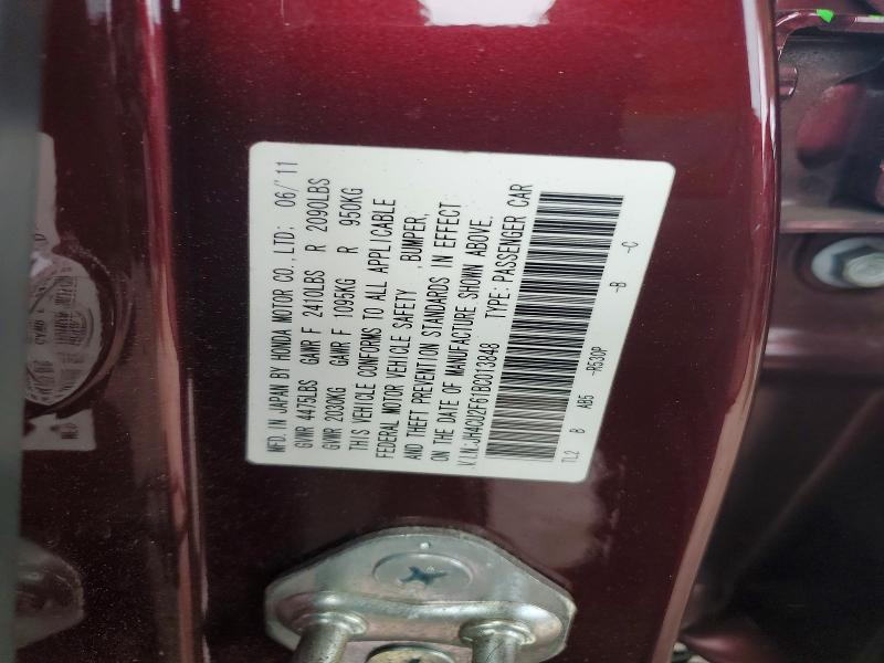 57599586 :رقم المزاد ، JH4CU2F61BC013848 vin ، 2011 Acura Tsx مزاد بيع