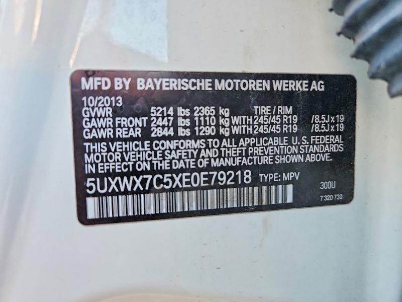 Aukcja sprzedaży 2014 Bmw X3, vin: 5UXWX7C5XE0E79218, numer aukcji: 57734546