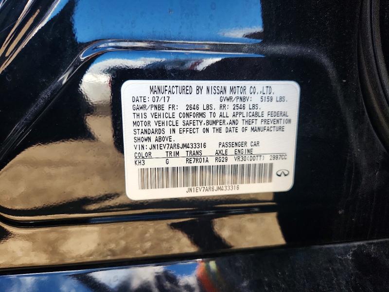 Aukcja sprzedaży 2018 Infiniti Q50, vin: JN1EV7AR6JM433316, numer aukcji: 56874066