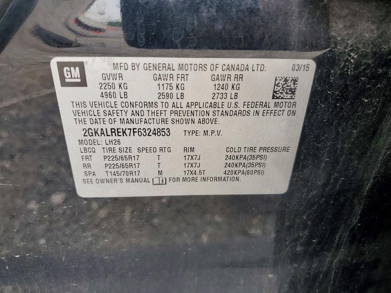 Продаж на аукціоні авто 2015 Gmc Terrain, vin: 2GKALREK7F6324853, номер лоту: 58756936