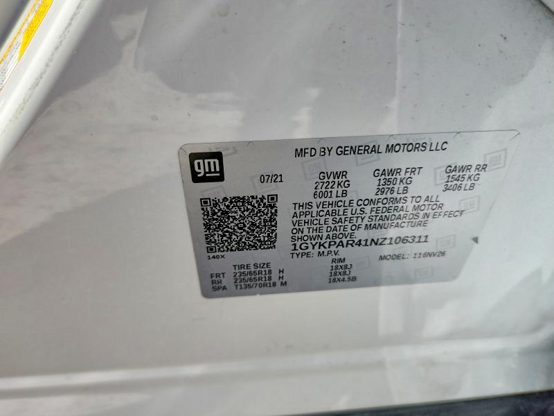 Aukcja sprzedaży 2022 Cadillac Xt6, vin: 1GYKPAR41NZ106311, numer aukcji: 57163086
