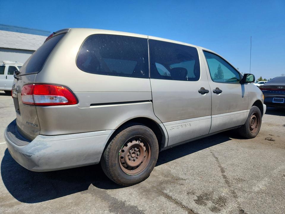 57889316 :رقم المزاد ، 4T3ZF19C41U357123 vin ، 2001 Toyota Sienna مزاد بيع