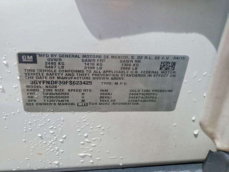 57074426 :رقم المزاد ، 3GYFNDE39FS623425 vin ، 2015 Cadillac Srx مزاد بيع