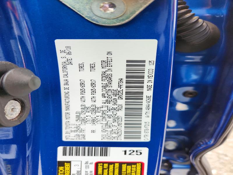 57162346 :رقم المزاد ، 3TMAZ5CN7JM072357 vin ، 2018 Toyota Tacoma مزاد بيع