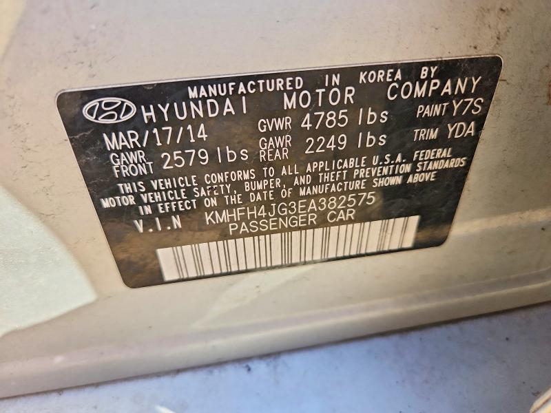 Продажа на аукционе авто 2014 Hyundai Azera, vin: KMHFH4JG3EA382575, номер лота: 58465646