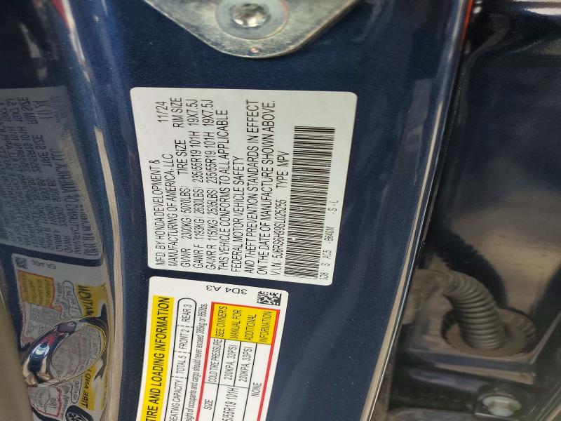 57567106 :رقم المزاد ، 5J6RS6H99SL025255 vin ، 2025 Honda Cr-v مزاد بيع
